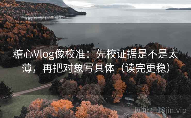 糖心Vlog像校准:先校证据是不是太薄,再把对象写具体(读完更稳) 第2张 糖心Vlog像校准:先校证据是不是太薄,再把对象写具体(读完更稳) 第2张