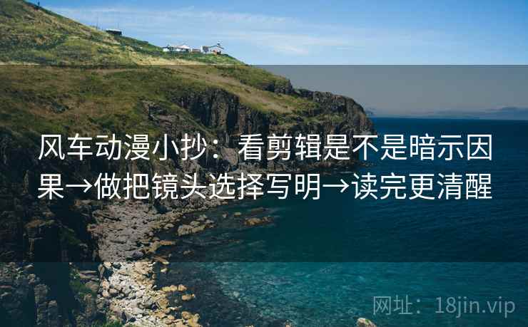 风车动漫小抄:看剪辑是不是暗示因果→做把镜头选择写明→读完更清醒 第2张 风车动漫小抄:看剪辑是不是暗示因果→做把镜头选择写明→读完更清醒 第2张
